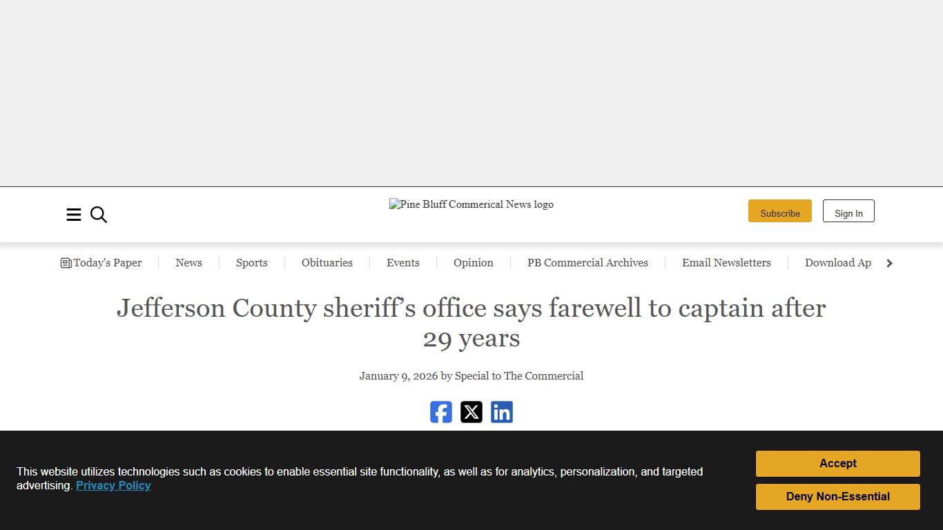 Jefferson County sheriff’s office says farewell to captain after 29 years Pine Bluff Commercial News